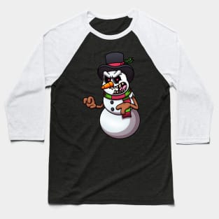 Evil Snowman Baseball T-Shirt